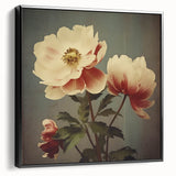 Vintage Botanical Art Prints – Peony Floral Illustration with Pastel Tones