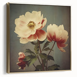 Vintage Botanical Art Prints – Peony Floral Illustration with Pastel Tones