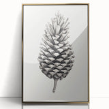 Vintage Botanical Art Prints – Black and White Pinecone Illustration