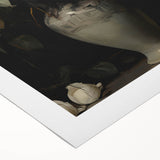 Vintage Botanical Art Prints – White Roses in Vase Illustration