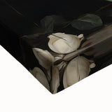 Vintage Botanical Art Prints – White Roses in Vase Illustration