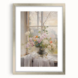 Vintage Botanical Art Prints – Soft Floral Arrangement in Vase