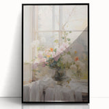 Vintage Botanical Art Prints – Soft Floral Arrangement in Vase