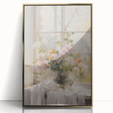 Vintage Botanical Art Prints – Soft Floral Arrangement in Vase