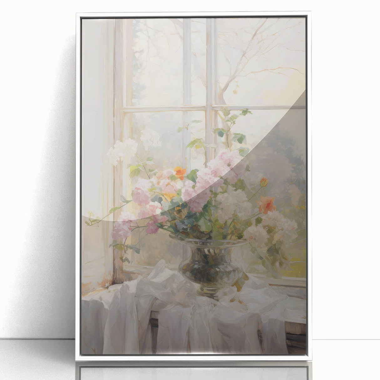 Vintage Botanical Art Prints – Soft Floral Arrangement in Vase