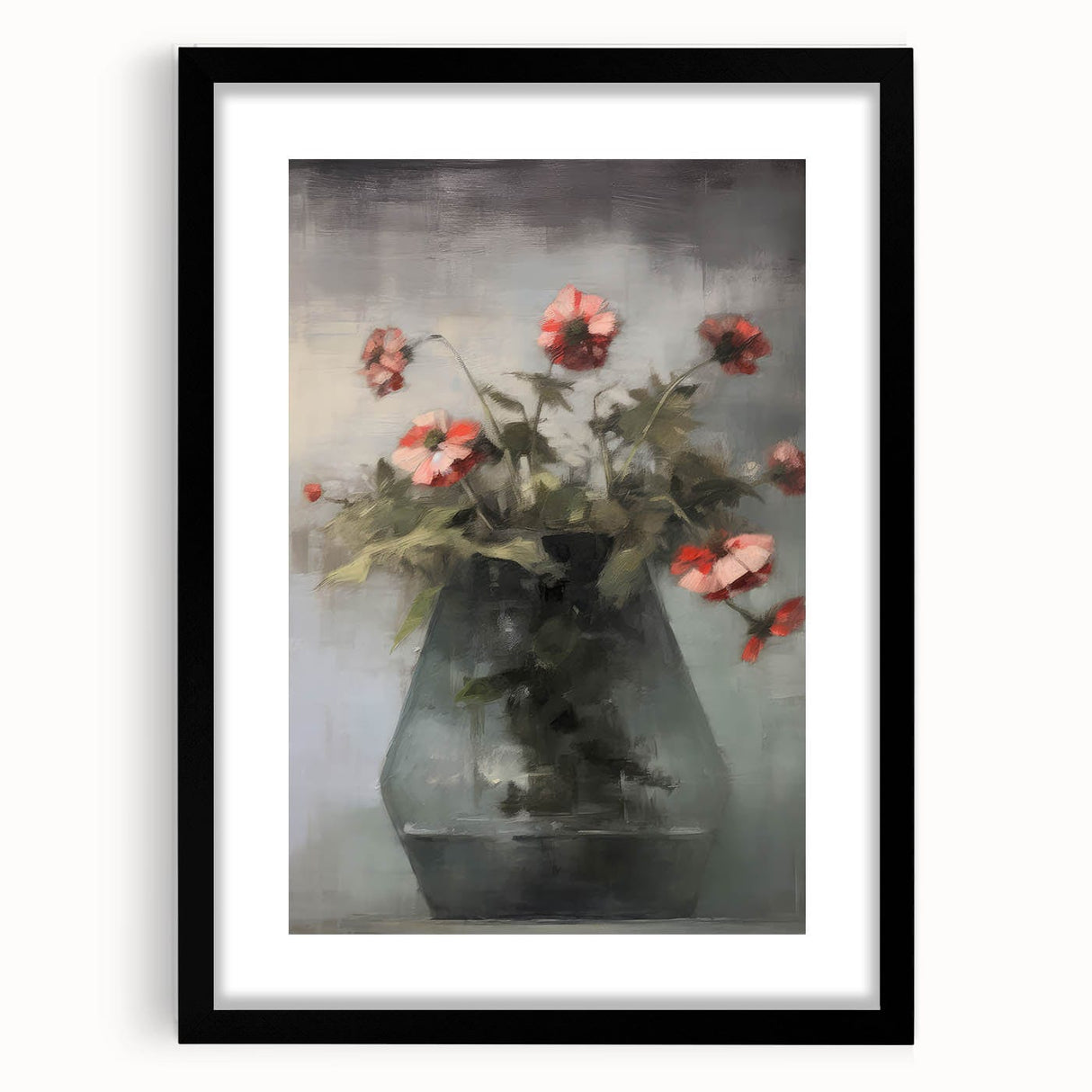 Vintage Botanical Art Prints – Soft Floral Arrangement in Vase