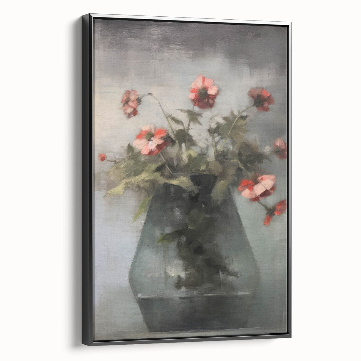 Vintage Botanical Art Prints – Soft Floral Arrangement in Vase