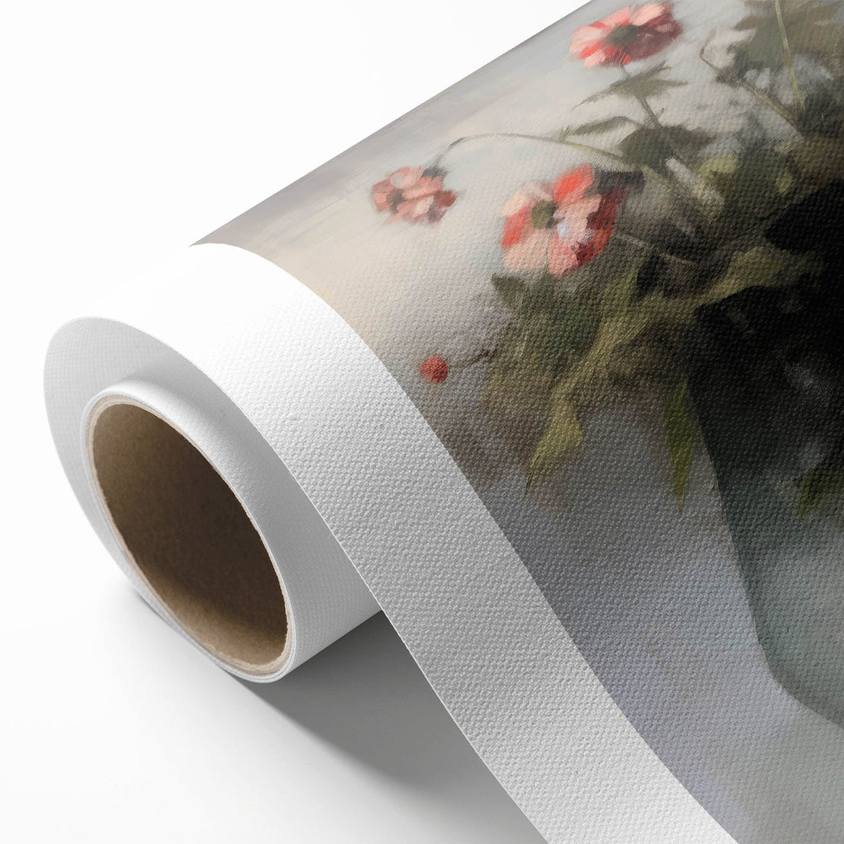 Vintage Botanical Art Prints – Soft Floral Arrangement in Vase