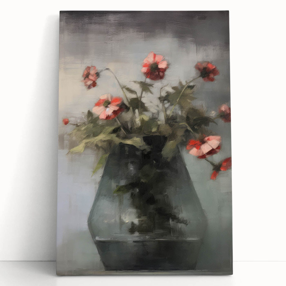 Vintage Botanical Art Prints – Soft Floral Arrangement in Vase