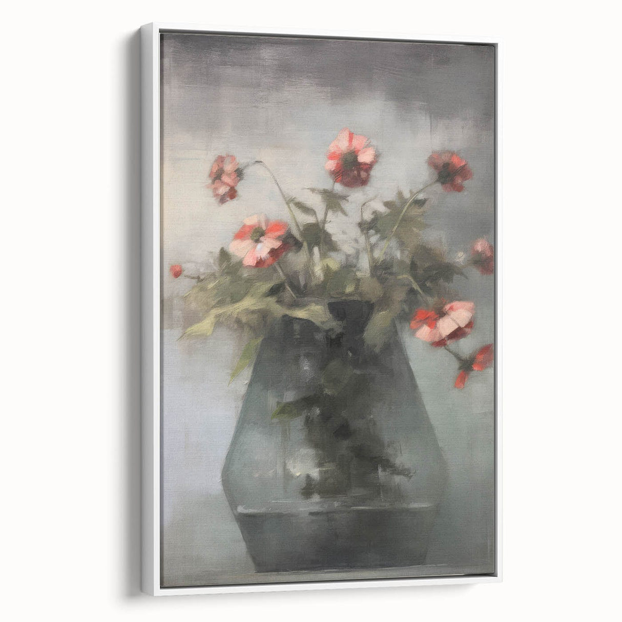 Vintage Botanical Art Prints – Soft Floral Arrangement in Vase
