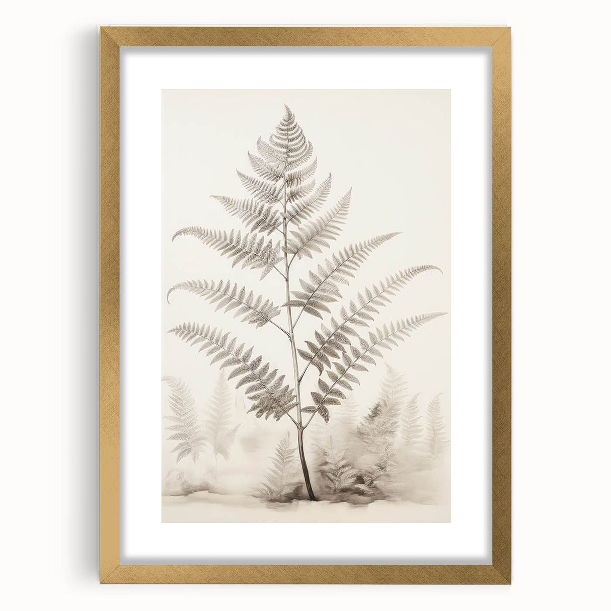 Vintage Botanical Art Prints – Fern Illustration in Black and White