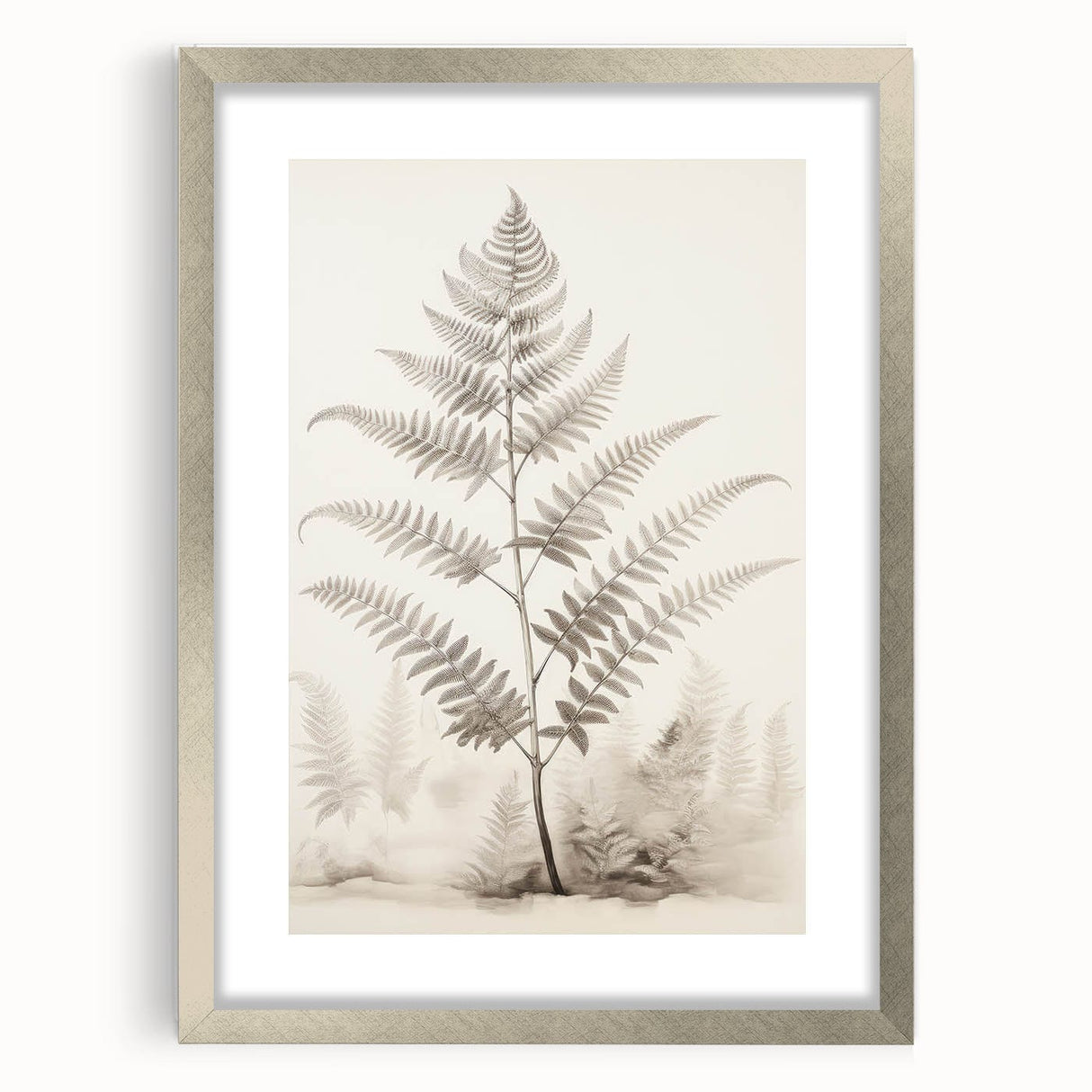 Vintage Botanical Art Prints – Fern Illustration in Black and White