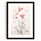 Vintage Botanical Art Prints – Soft Pink Floral Illustration
