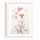 Vintage Botanical Art Prints – Soft Pink Floral Illustration
