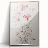 Vintage Botanical Art Prints – Soft Pink Floral Illustration