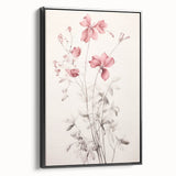 Vintage Botanical Art Prints – Soft Pink Floral Illustration