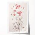 Vintage Botanical Art Prints – Soft Pink Floral Illustration