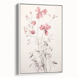 Vintage Botanical Art Prints – Soft Pink Floral Illustration
