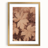 Vintage Botanical Art Prints – Neutral Leaf Illustration in Brown Tones