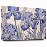 Vintage Botanical Art Prints – Blue Iris Flower Illustration