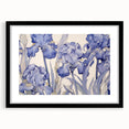 Vintage Botanical Art Prints – Blue Iris Flower Illustration
