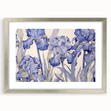 Vintage Botanical Art Prints – Blue Iris Flower Illustration