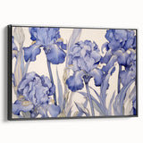 Vintage Botanical Art Prints – Blue Iris Flower Illustration