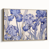 Vintage Botanical Art Prints – Blue Iris Flower Illustration