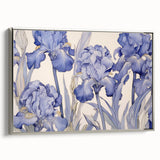 Vintage Botanical Art Prints – Blue Iris Flower Illustration