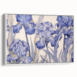 Vintage Botanical Art Prints – Blue Iris Flower Illustration