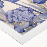 Vintage Botanical Art Prints – Blue Iris Flower Illustration