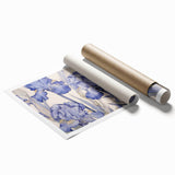 Vintage Botanical Art Prints – Blue Iris Flower Illustration