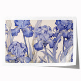 Vintage Botanical Art Prints – Blue Iris Flower Illustration