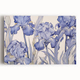 Vintage Botanical Art Prints – Blue Iris Flower Illustration