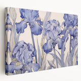 Vintage Botanical Art Prints – Blue Iris Flower Illustration