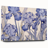 Vintage Botanical Art Prints – Blue Iris Flower Illustration