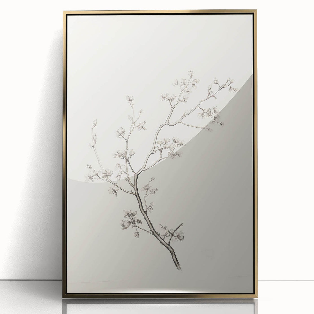 Vintage Botanical Art Prints – Black and White Branch Illustration