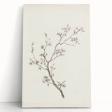 Vintage Botanical Art Prints – Black and White Branch Illustration