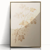 Vintage Botanical Art Prints – Soft Beige Leaf Illustration