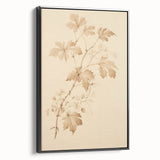 Vintage Botanical Art Prints – Soft Beige Leaf Illustration