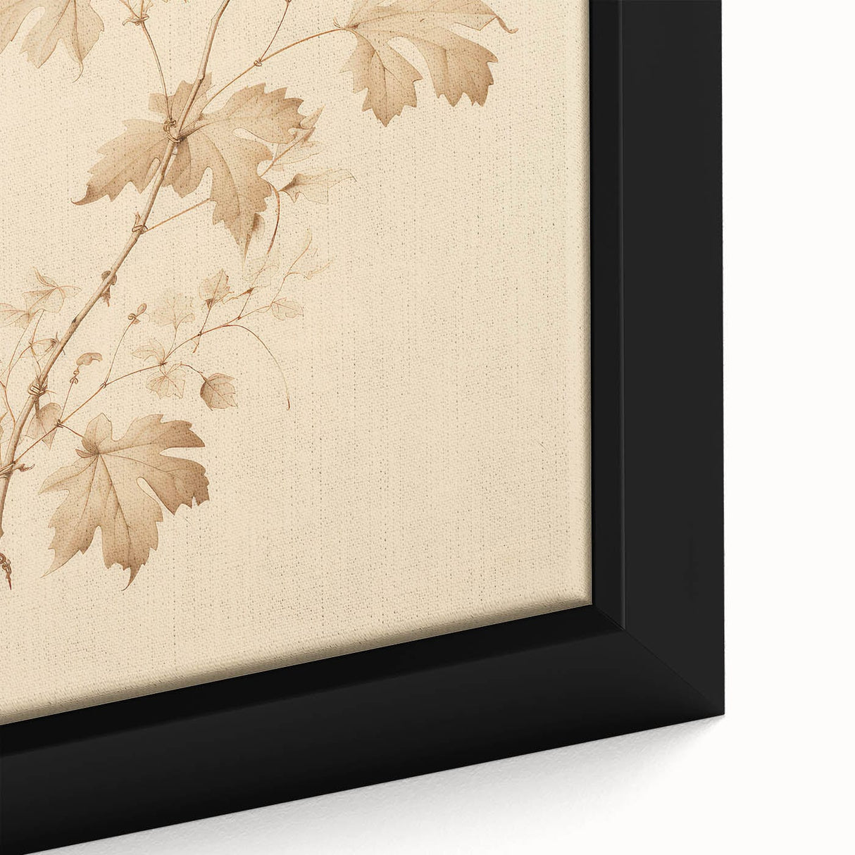 Vintage Botanical Art Prints – Soft Beige Leaf Illustration