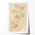 Vintage Botanical Art Prints – Soft Beige Leaf Illustration