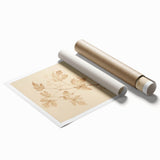 Vintage Botanical Art Prints – Soft Beige Leaf Illustration
