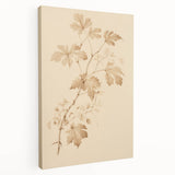 Vintage Botanical Art Prints – Soft Beige Leaf Illustration