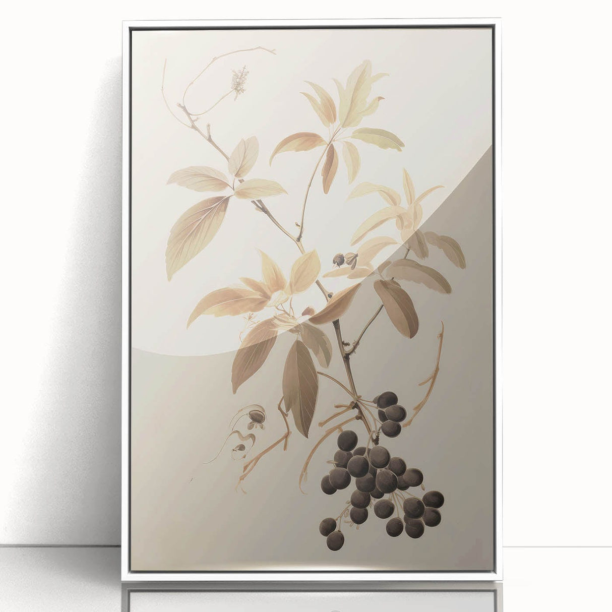 Vintage Botanical Art Prints – Branch with Berries Illustration