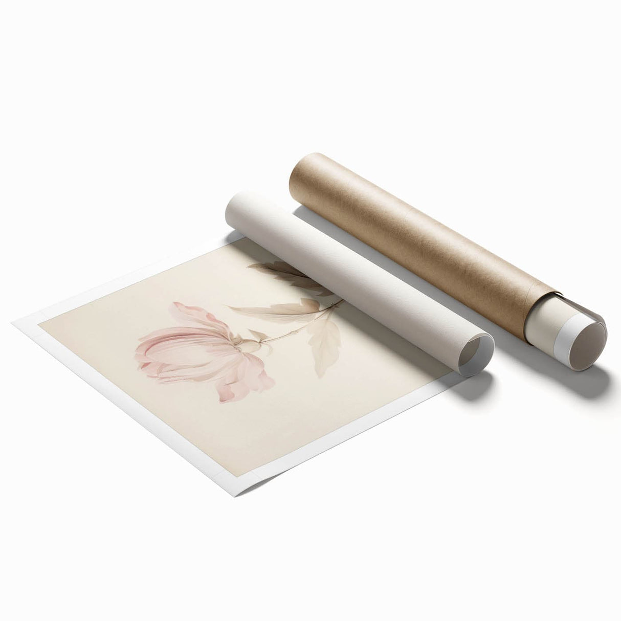 Vintage Botanical Art Prints – Soft Pink Flower Illustration