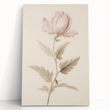 Vintage Botanical Art Prints – Soft Pink Flower Illustration