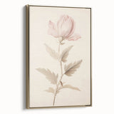 Vintage Botanical Art Prints – Soft Pink Flower Illustration