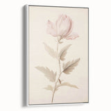 Vintage Botanical Art Prints – Soft Pink Flower Illustration