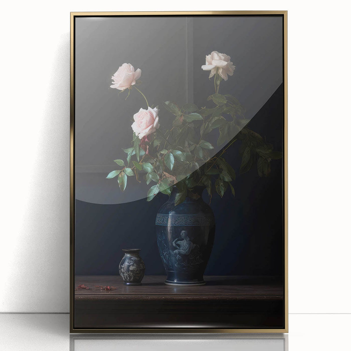 Vintage Botanical Art Prints – Elegant Rose Vase Illustration